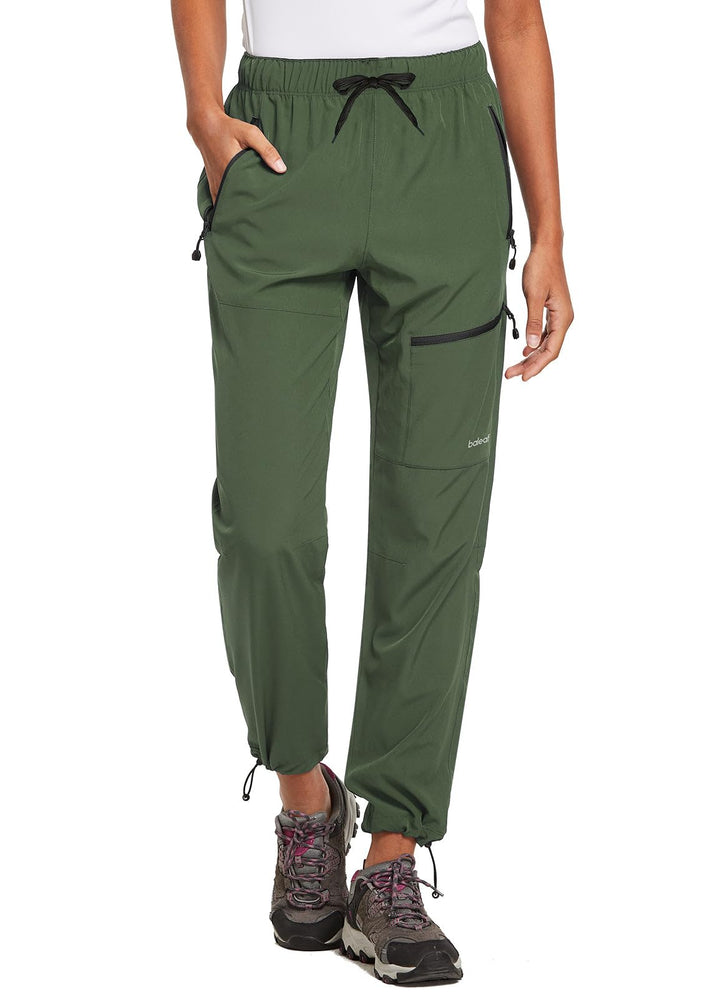 BALEAF Damen Outdoorhose Wanderhose Wasserdicht Schnelltrocknend Leicht Trekkinghose Capris UV Schut