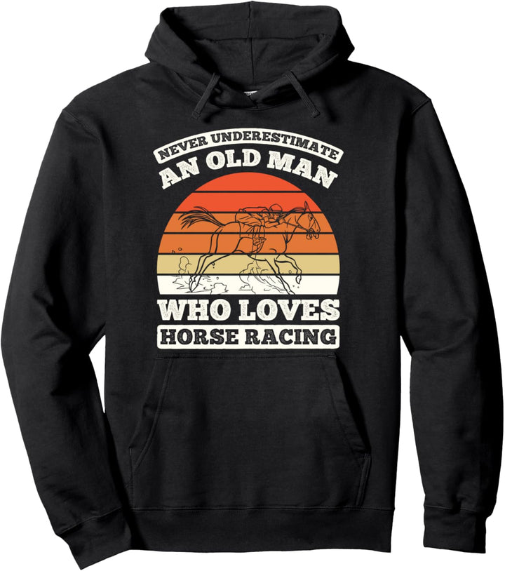 Horse Racing Rentner Pferde Reitsport Pferderennen Pullover Hoodie