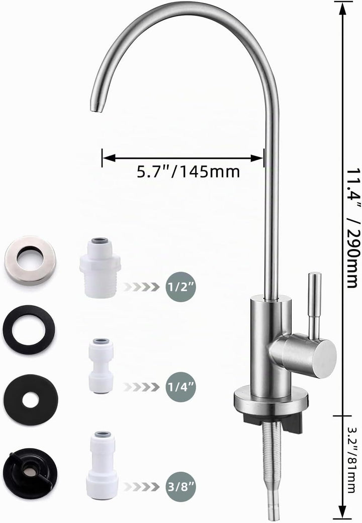 Trinkwasserhahn, einfach zu installierender Spülbecken-Wasserfilter-Wasserhahn, bleifreier Umkehrosm