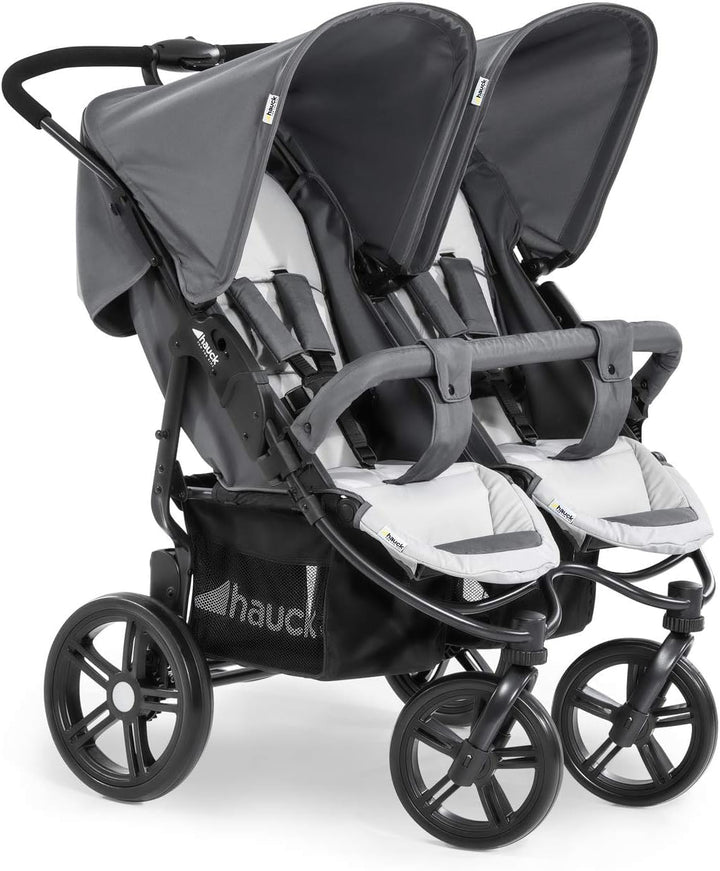 Hauck Geschwister Kinderwagen Roadster Duo SLX / 2 Kinder / Zwillinge / XL Räder / mit Liegeposition