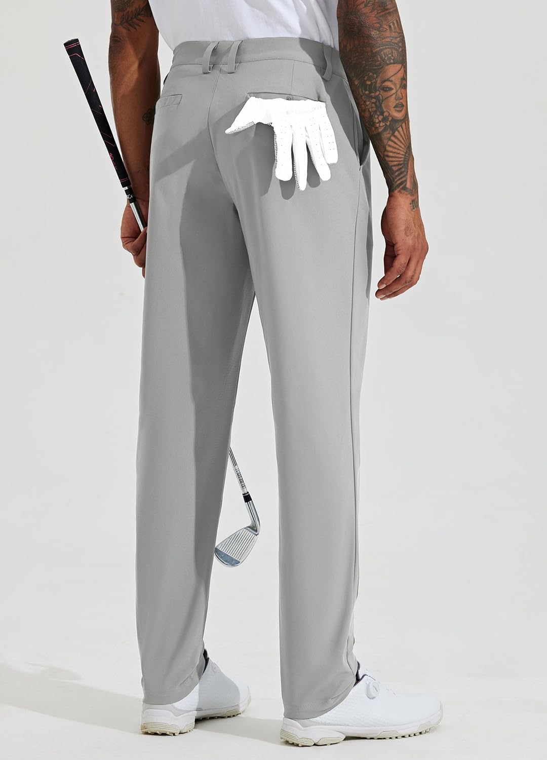 WILLIT Herren Golfhosen Stretch Kleid Hosen Slim Fit Schnelltrockner Casual Arbeitshose Stretchhose