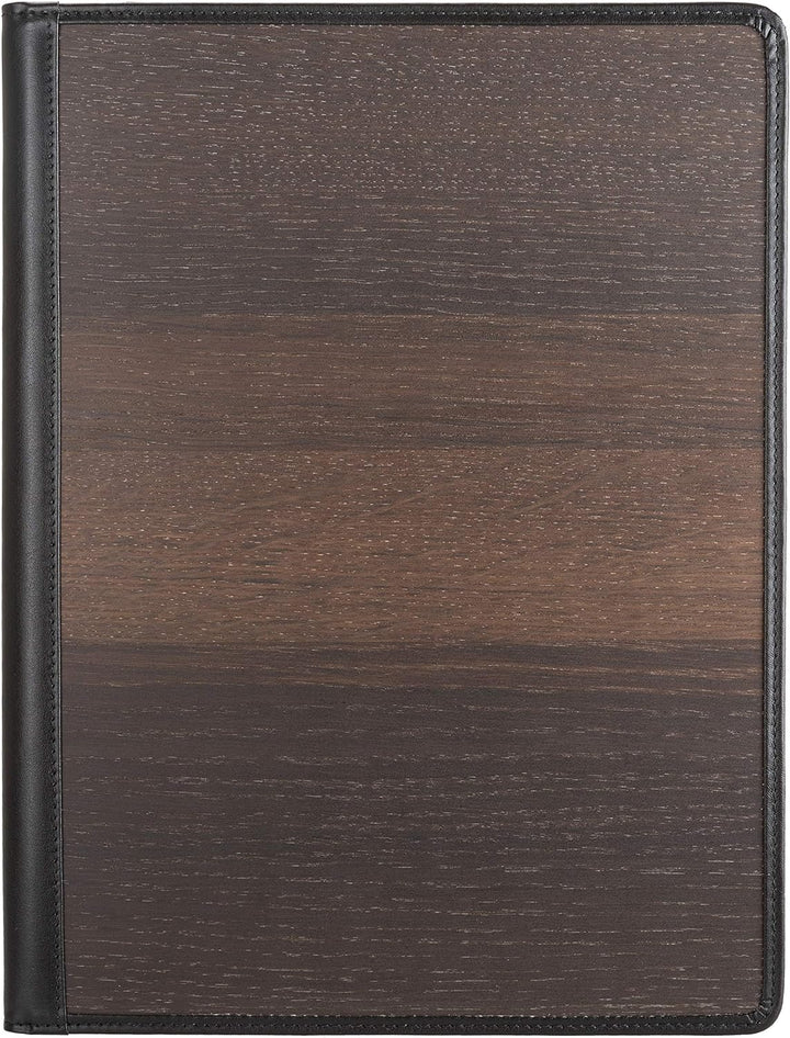 Sebastian Sturm Klemmbrett TONY A4 | Echtes Holz und Leder in Schwarz | Schreibmappe Schreibbrett St