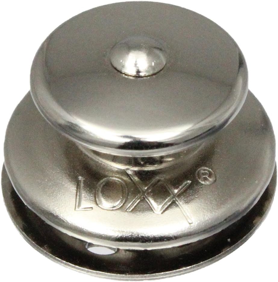 Bootsteile Brauer 15 Stück LOXX® Oberteil Knopf Gross 15 mm - Edelstahl/Messing vernickelt
