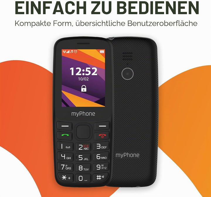 myPhone 6410 LTE 4G einfaches Telefon mit klarem Display und grossen Tasten, grosser 1400-mAh-Akku