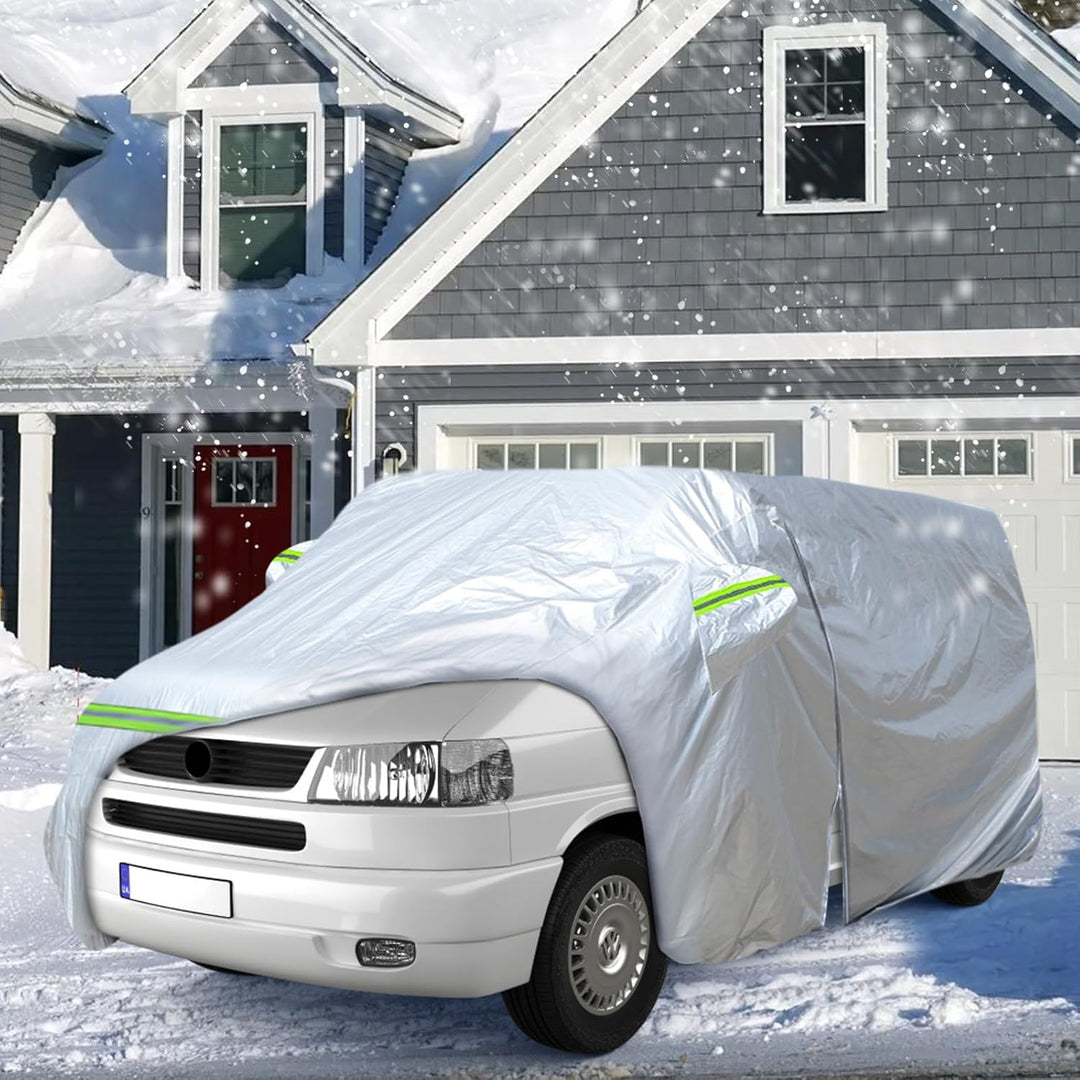 Autoabdeckung Vollgarage Ersatz für VW T4 SWB, 300D Wetterfeste UV-beständige Autoabdeckung Vollgara