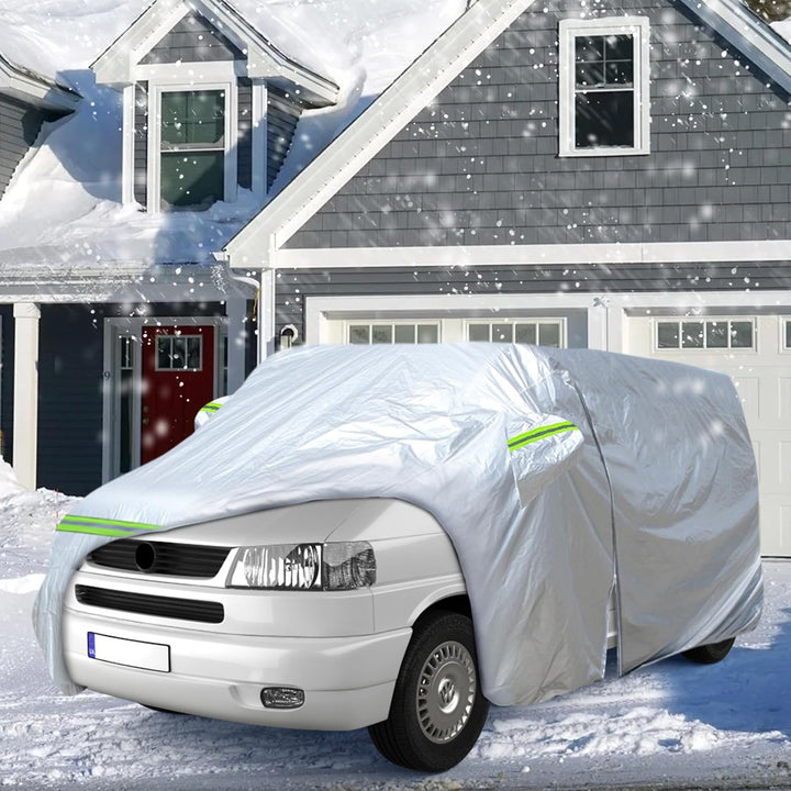 Autoabdeckung Vollgarage Ersatz für VW T4 SWB, 300D Wetterfeste UV-beständige Autoabdeckung Vollgara