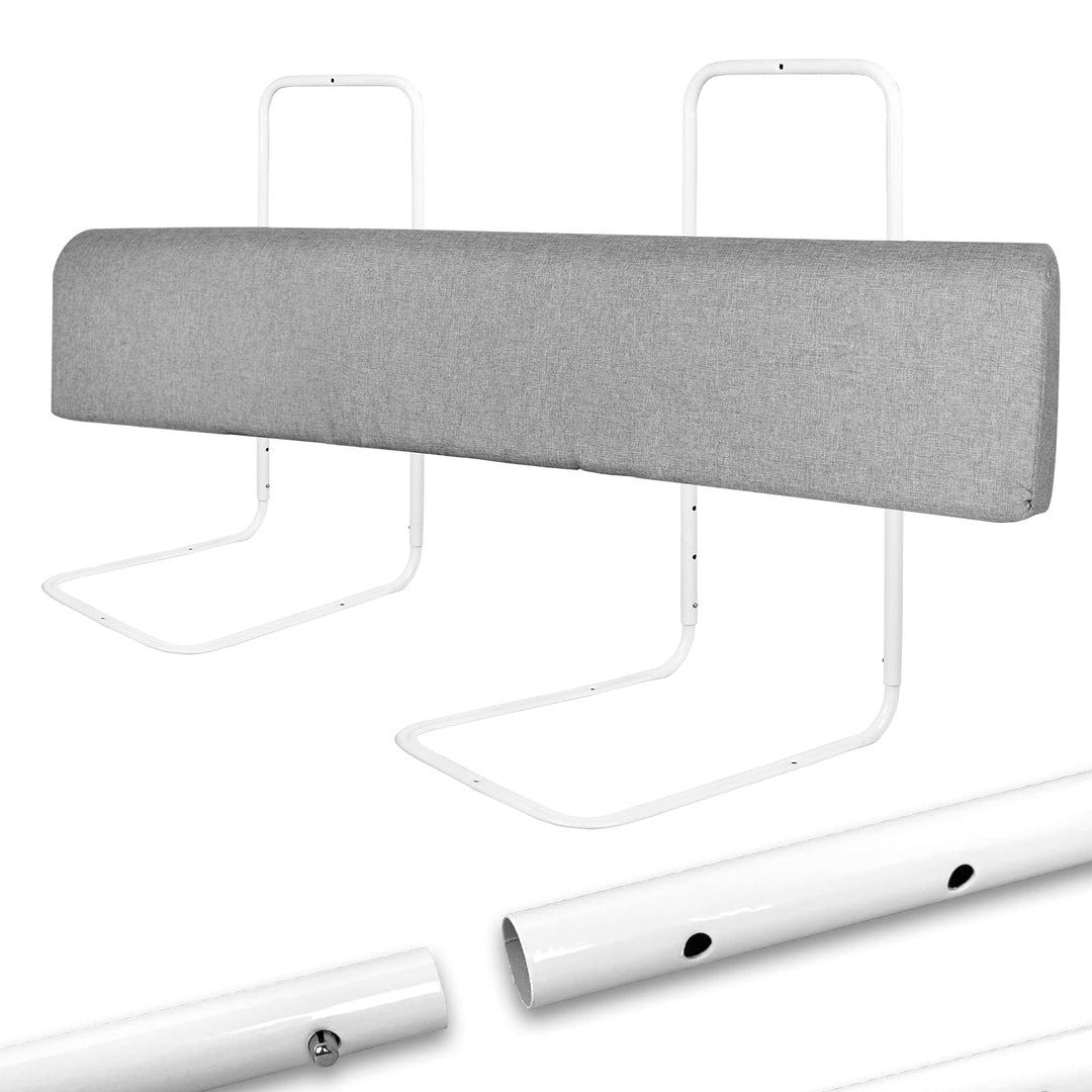 FIVMEN Bettgitter Rausfallschutz Bett 150cm Bettschutzgitter Kinderbett, 40-60cm 5 Löcher Höhenverst