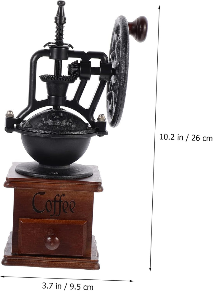 Cabilock Handbetriebene Kaffeemühle aus Holz Tragbare Mühle für Kaffeebohnen Mahlwerk aus Eisen für