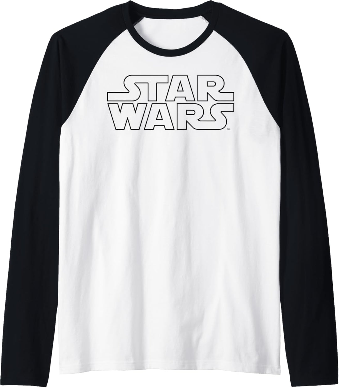 Star Wars Classic Original Straight Up Outline Logo Raglan
