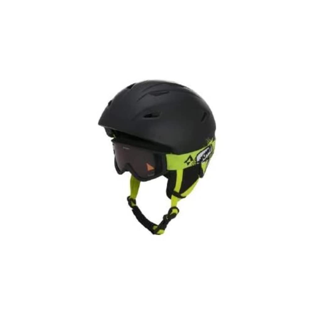 TECNOPRO Kinder Pulse JR HS-016 + Freeze 2. Ski-helme, Black/Yellow, XXS