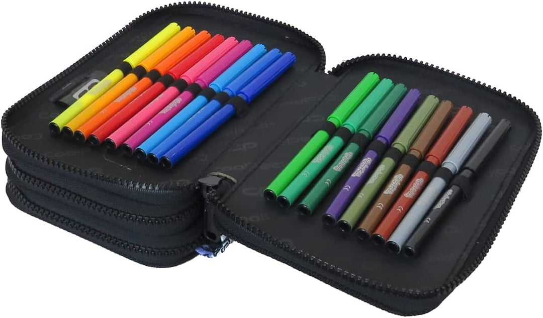 Coolpack F067696, Mäppchen JUMPER 3 SCARY STICKERS, Multicolor 19.5 x 12.5 x 6.5 cm Muster 34, 19.5