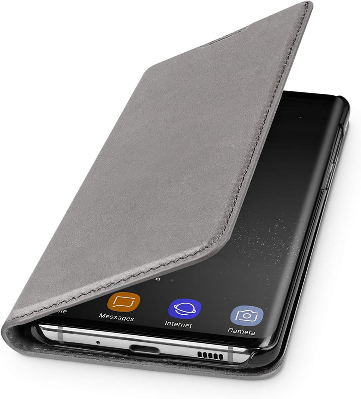 WIIUKA Echt Ledertasche - TRAVEL NATURE - Hülle für Samsung Galaxy S20 - ITALIENISCHES Leder - Vinta