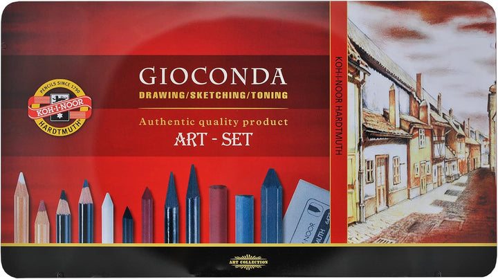 KOH-I-NOOR 8891 GIOCONDA - Künstlerset Zeichenset Art Set 38-teilig in Metallbox Geschenkset