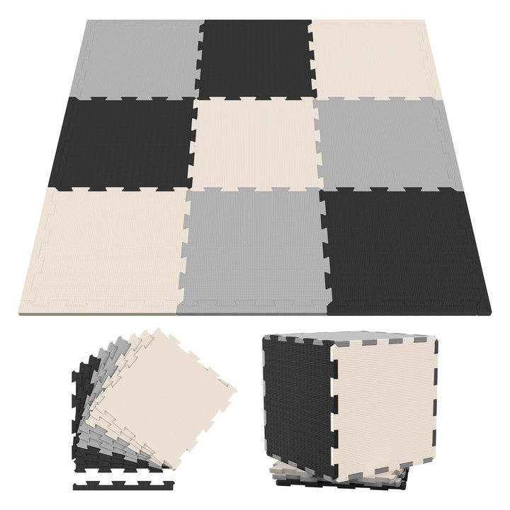 TULANO Gioco 15 | Puzzlematte Krabbeldecke Schaumstoff Spielmatte Schaumstoffmatte Krabbelmatte für