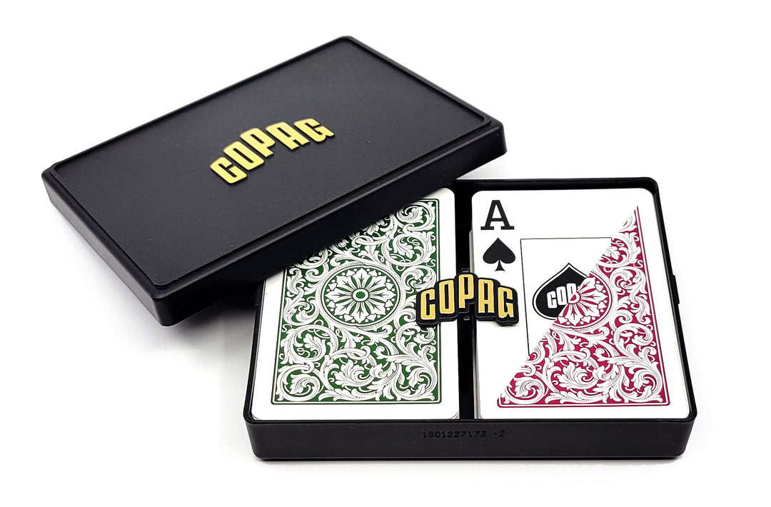 Copag Bridge Size Jumbo Index 1546 Spielkarten (grün Burgund Setup) Green/Burgundy 1 Set, Green/Burg