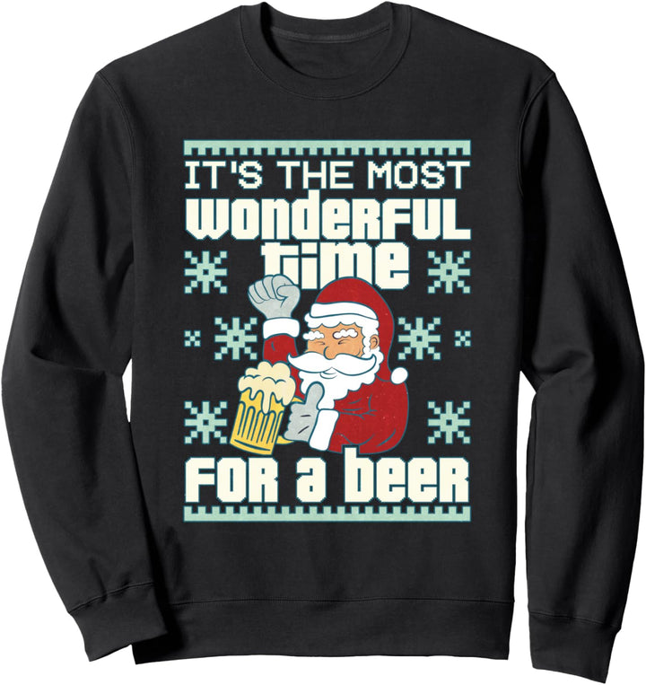 Lustiges Weihnachtsoutfit für Bier trinker Sweatshirt