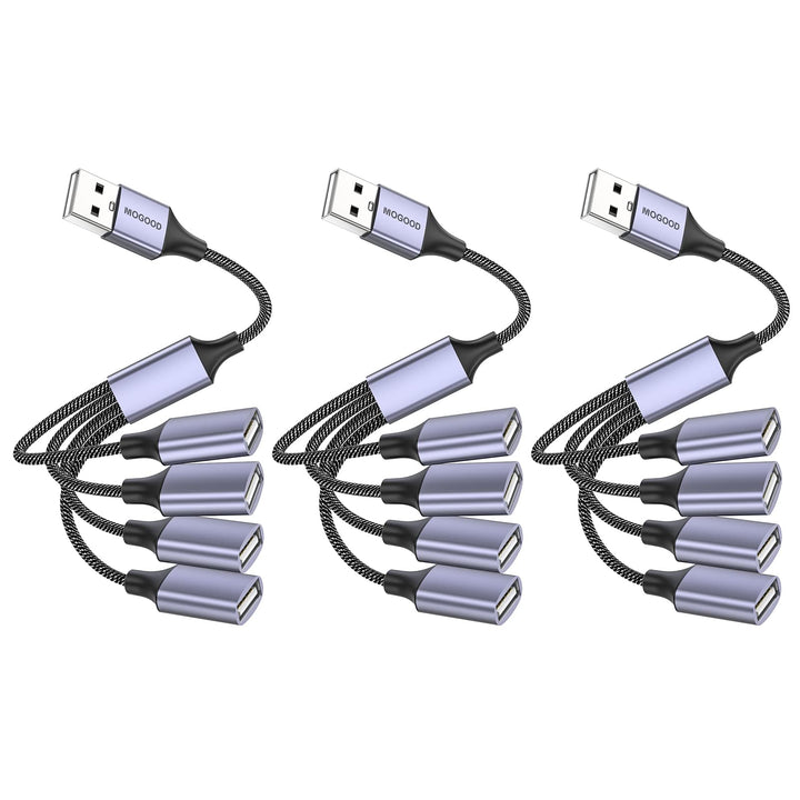 MOGOOD USB Splitter 4 in1 USB Kabel USB Hub USB zu USB Adapter USB Splitter mit Mehreren Steckdosen