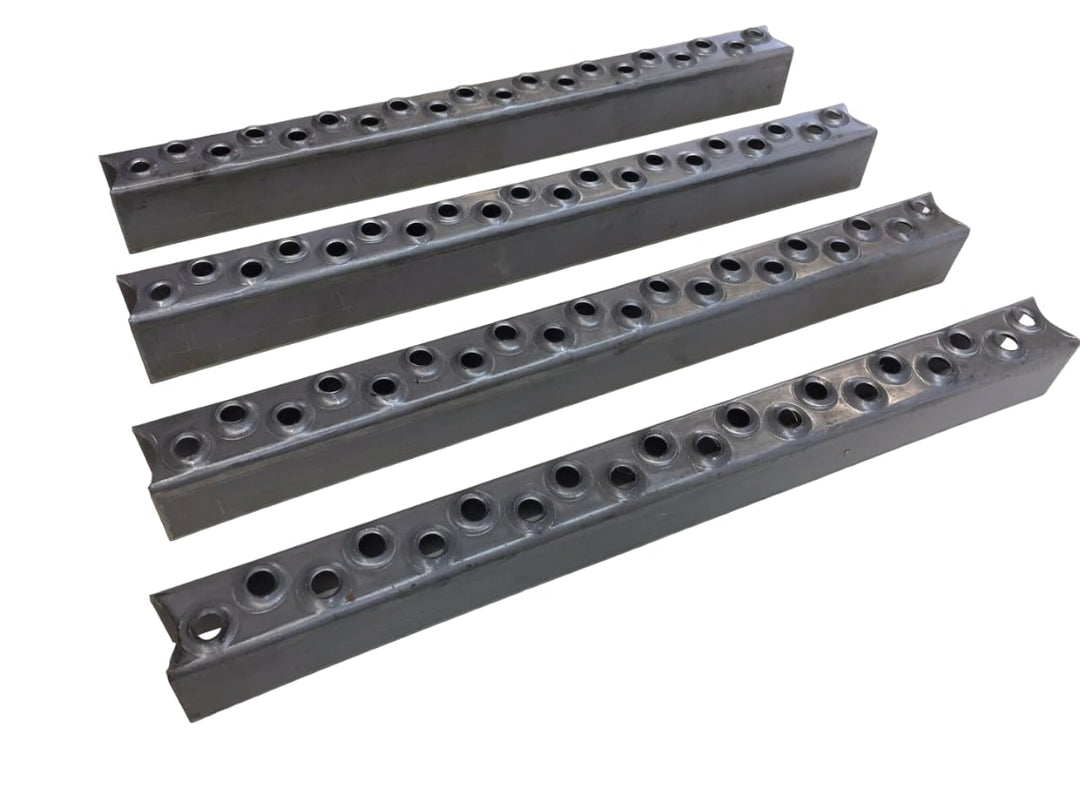 Komplettpaket 4 Stück Leitersprossen Stahl ROH 25 x 30 x 310mm, gerundete Enden