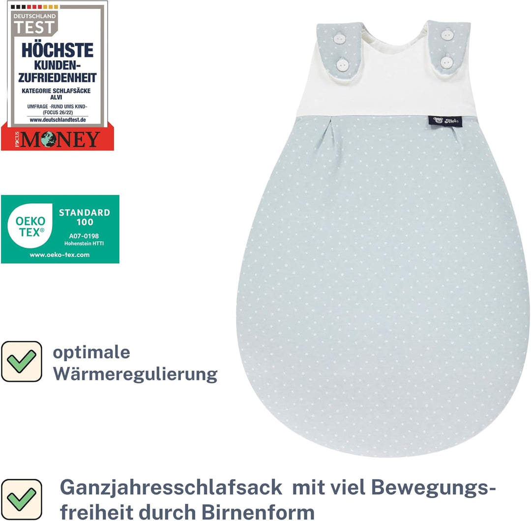 Alvi Baby Mäxchen Aussensack Exclusiv I Baby-Schlafsack mitwachsend & atmungsaktiv I Kinderschlafsac