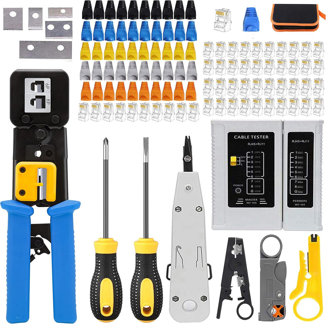 MAYLINE RJ11 RJ45 Cat5 Cat6 Netzwerkkabelprüfgeräte Reparaturwerkzeuge Abisolierschneider, Crimpen d