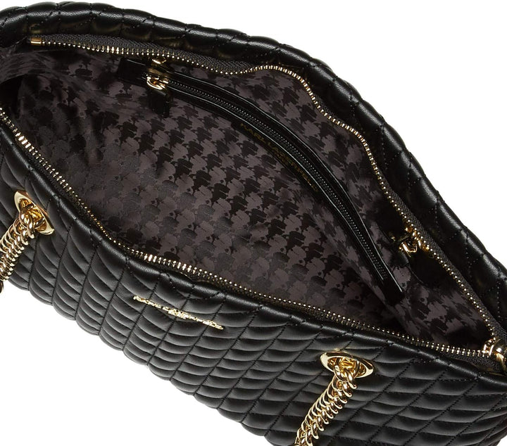Karl Lagerfeld Paris Damen Karolina Lamb Chain Tote Tragetasche Einheitsgrösse Schwarz / Gold, Einhe