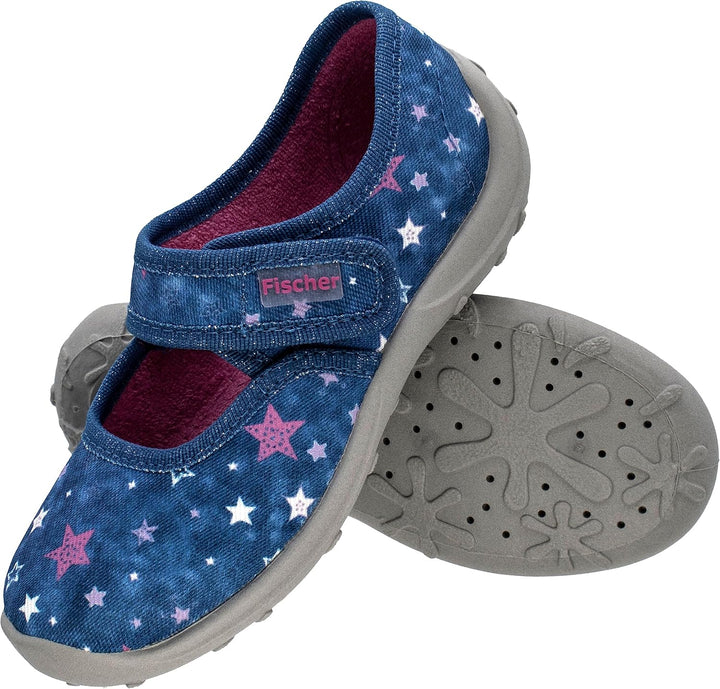 Fischer Mädchen Boogy Hausschuh 25 EU Blau, 25 EU Blau