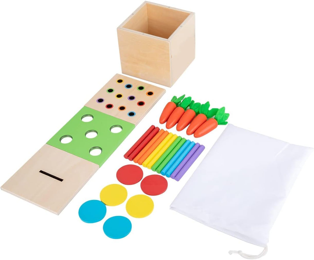 Adena Montessori Spielzeug ab 1 2 3 Jahr,Montessori Spielzeug Baby EnthäLt Karotten Ernte Spiele, Mo