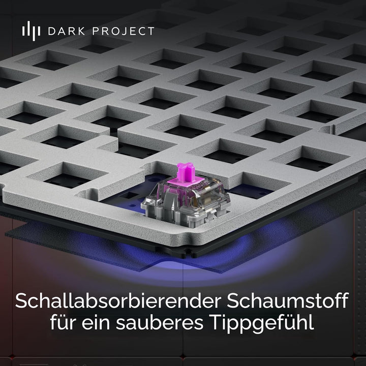 Dark Project Mechanische Gaming-Tastatur | ANSI ENG | Hot-Swap | G3MS Zircon Speed-geschmierte Schal