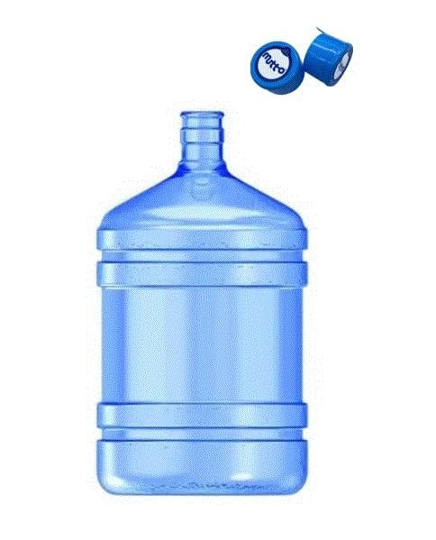 mutto Wasserflasche leer, Wasserbehälter für 19 Liter, Wiederverwendbare PET Wassergallone Leerflasc