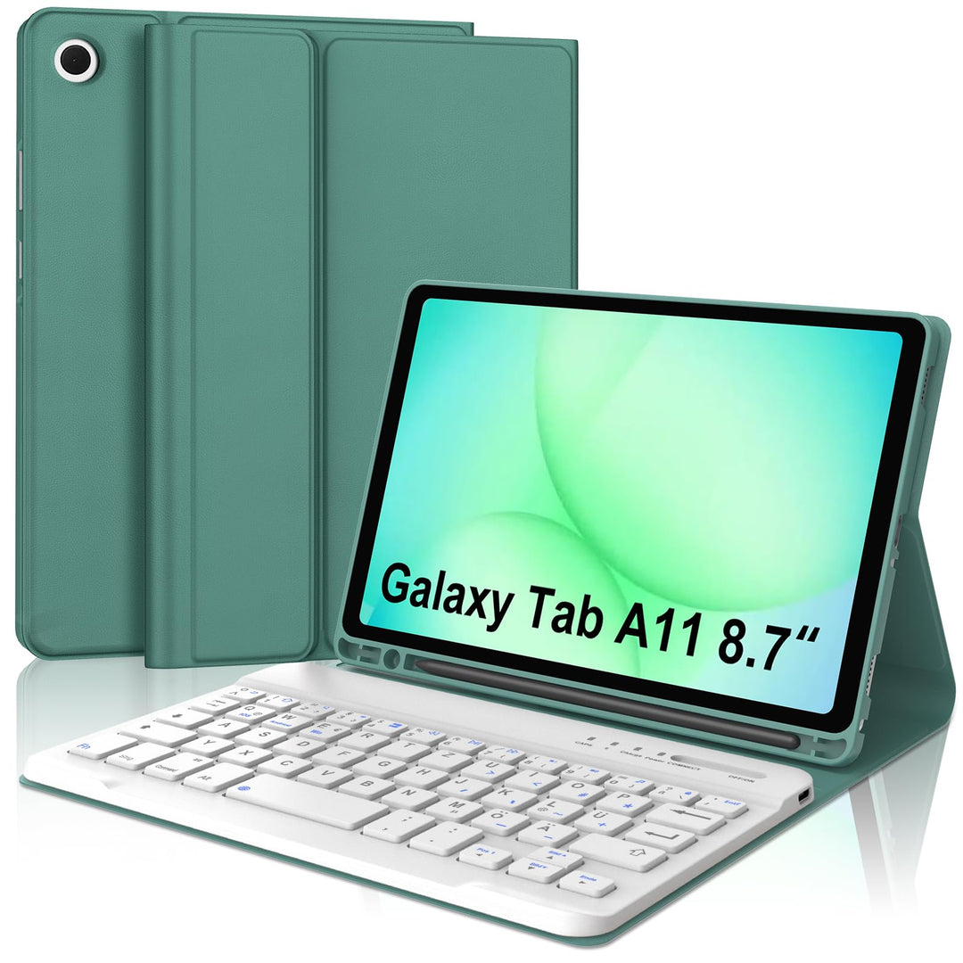 Hülle mit Tastatur für Samsung Galaxy Tab A11 8,7" (2025 SM-X133/X135) und Tab A9 8,7" (2023 SM-X110