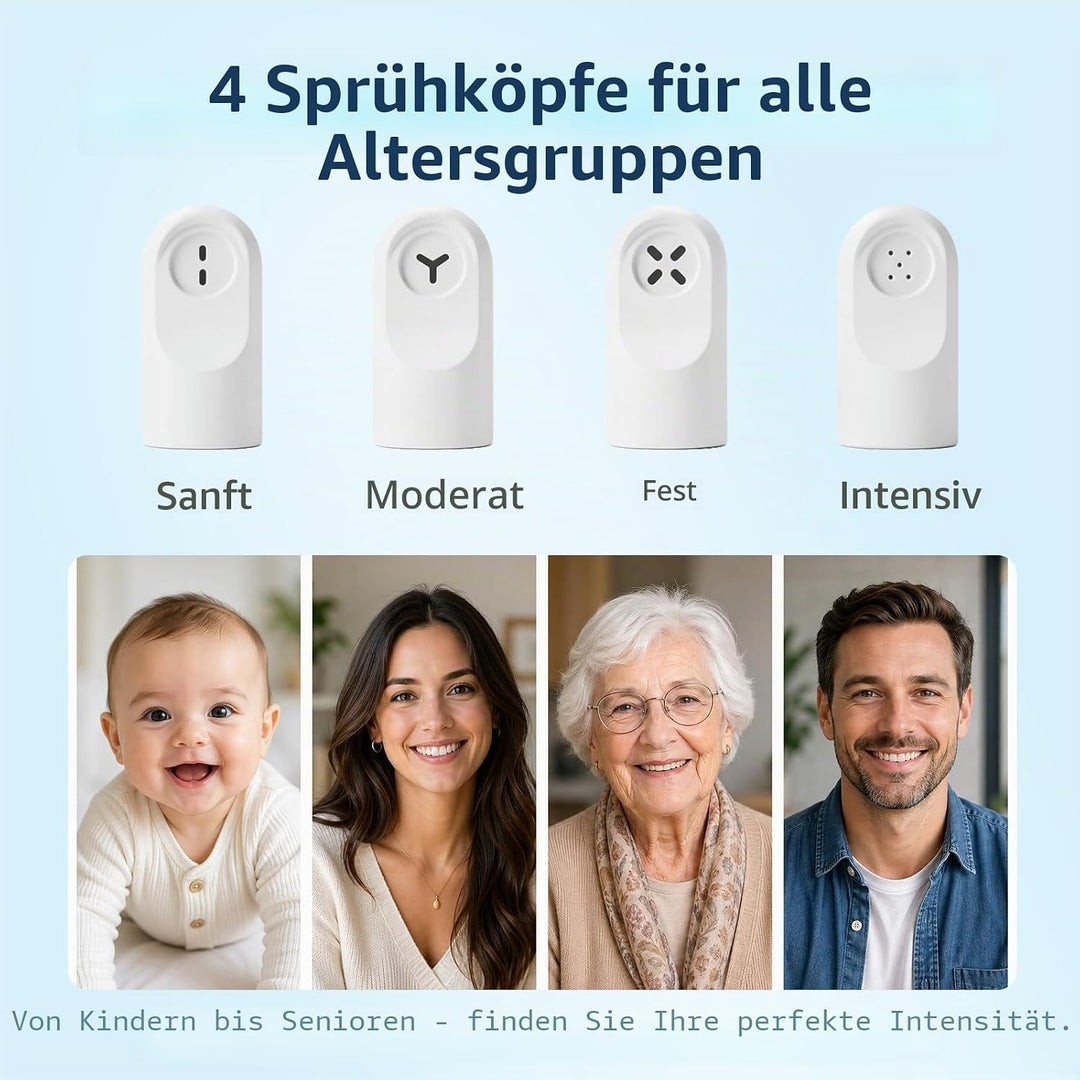 Tragbares Bidet elektrisch – Kein Toilettenpapier mehr! IPX7 wasserdicht mit 180° Düse, 2 Modi (Daue