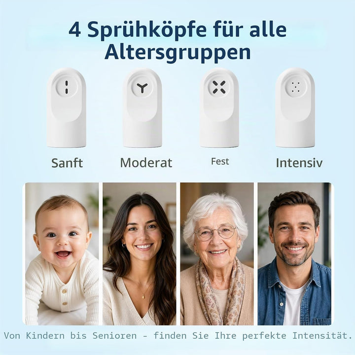 Tragbares Bidet elektrisch – Kein Toilettenpapier mehr! IPX7 wasserdicht mit 180° Düse, 2 Modi (Daue