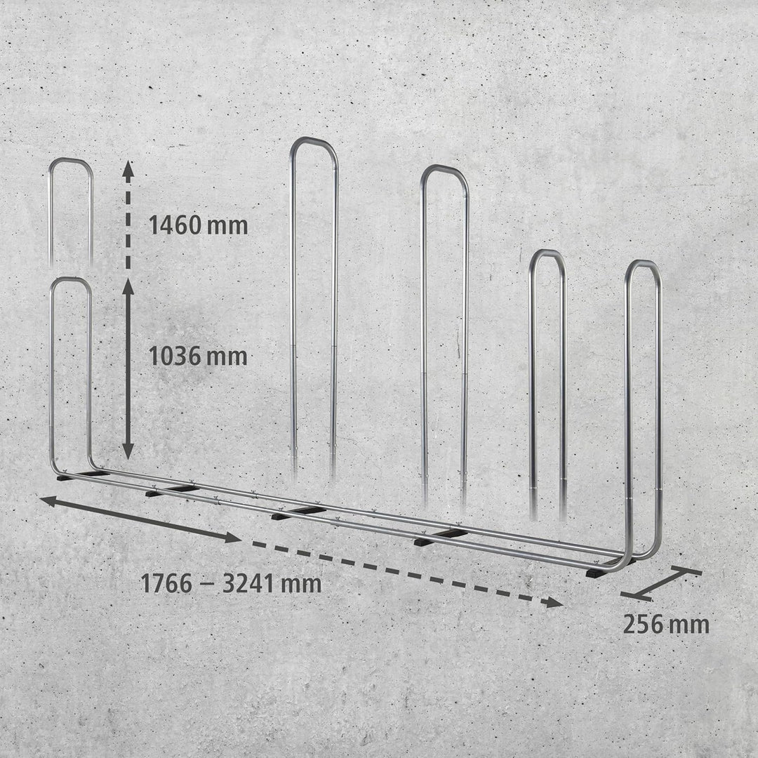 wolfcraft Stapelhilfe Modular XXL 5125000 | Verstellbare Kaminholzaufbewahrung für den Aussenbereich