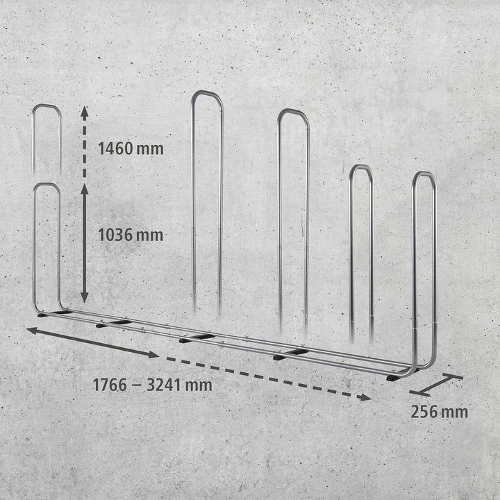 wolfcraft Stapelhilfe Modular XXL 5125000 | Verstellbare Kaminholzaufbewahrung für den Aussenbereich