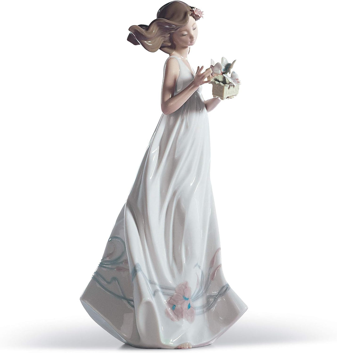 LLADRÓ Frauen-Figur Schätze Der Luft. Frau. Porzellan.