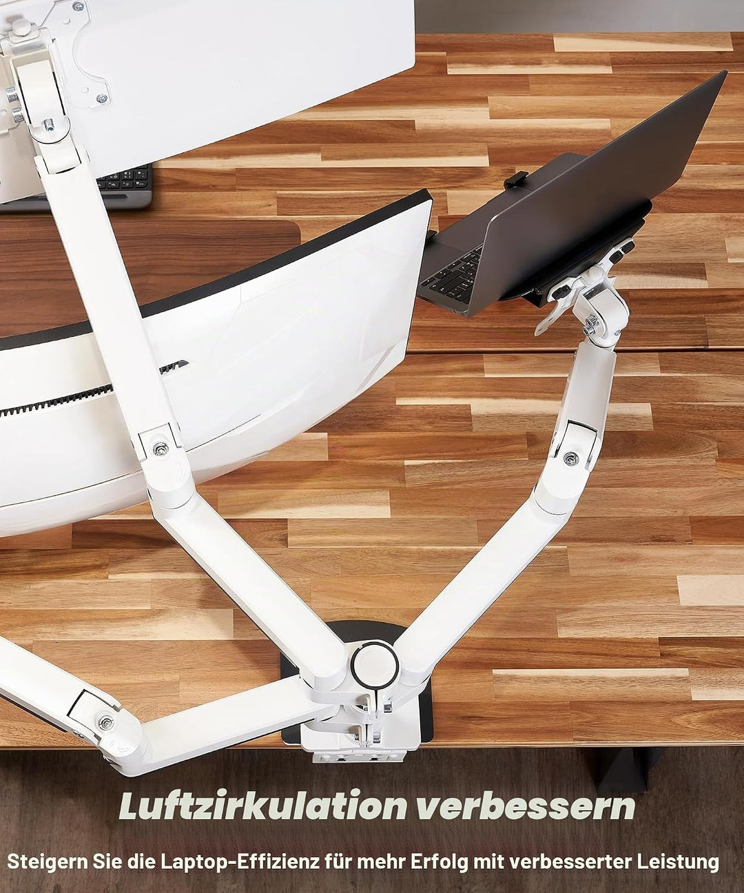 ULTRARM 10-17” Laptop Mount Tray for VESA Monitor Arms and Stands Supports Mounting Notebooks, Table