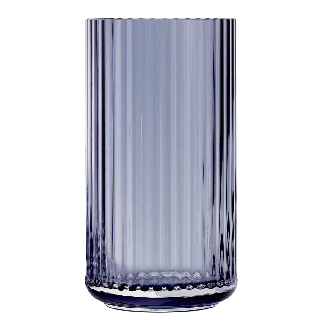 Lyngby Designer Vase aus mundgeblasenen Glas in Midnight Blue, 38 cm Standard Mitternachtsblau, Stan