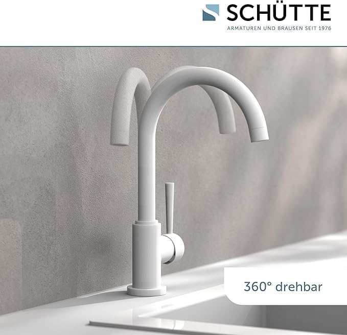 SCHÜTTE 79161 Küchenarmatur CORNWALL, 360 Grad schwenkbarer Wasserhahn Küche, Mischbatterie für die