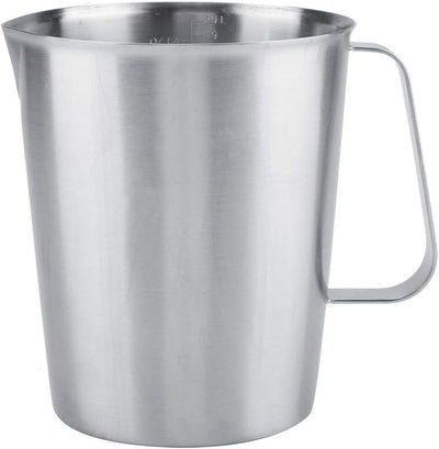 Srliya Staless Grand Pichet 3l Inox 19×17×16 2000ml Grosser Edelstahl-Messbecher Becher Milchaufschä