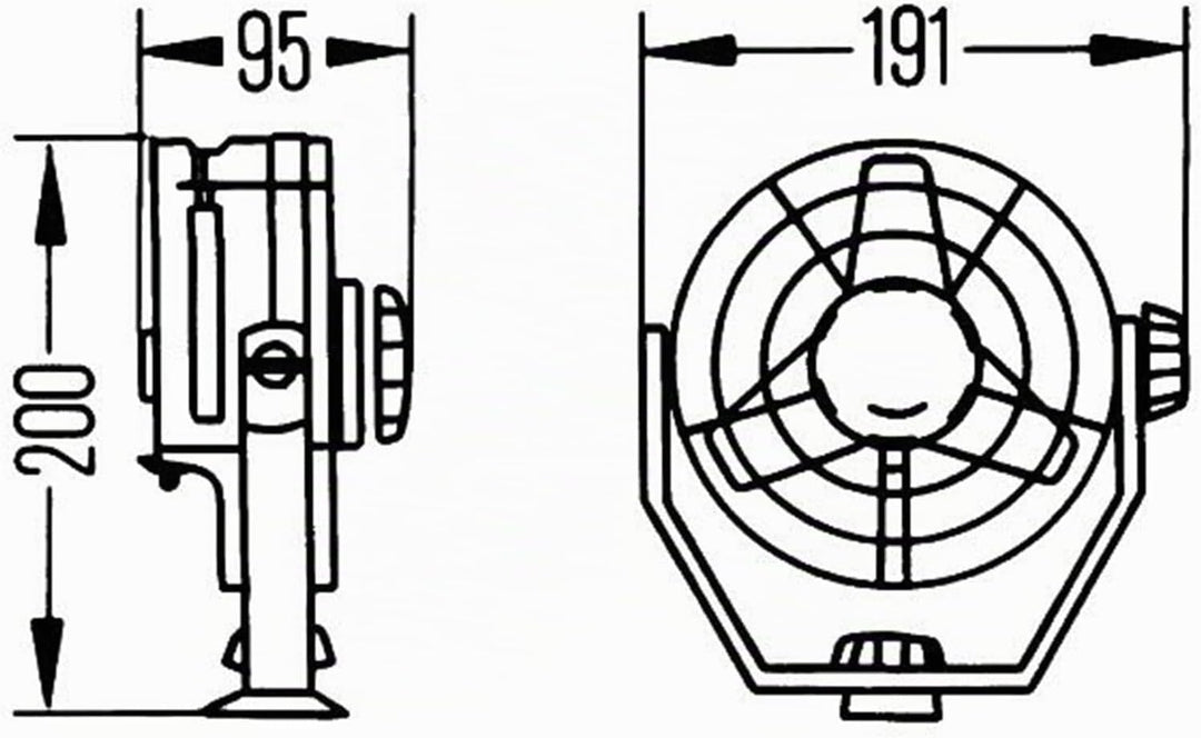 HELLA - Ventilator - Turbo - 24V - 6.5W - schwarz - Kabel: 1400mm - 8EV 003 361-011 Hella Verpackung