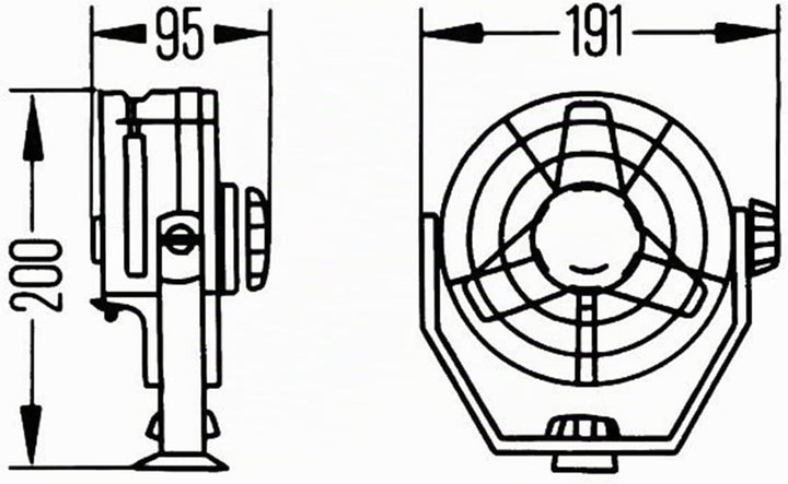 HELLA - Ventilator - Turbo - 24V - 6.5W - schwarz - Kabel: 1400mm - 8EV 003 361-011 Hella Verpackung