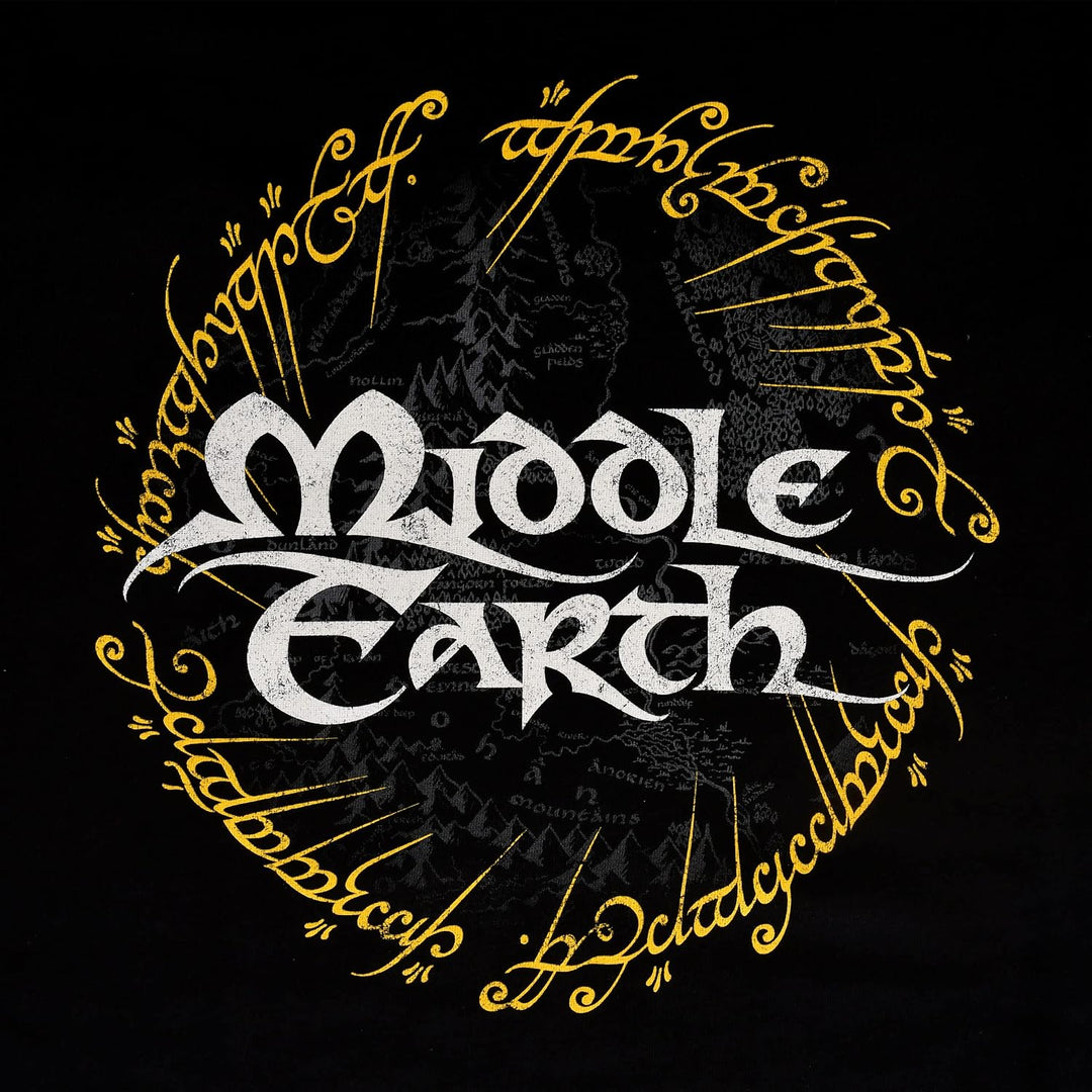 Elbenwald Herr der Ringe T-Shirt Mittelerde Kollektion Verschiedene Motive Frontprint Baumwolle Dame