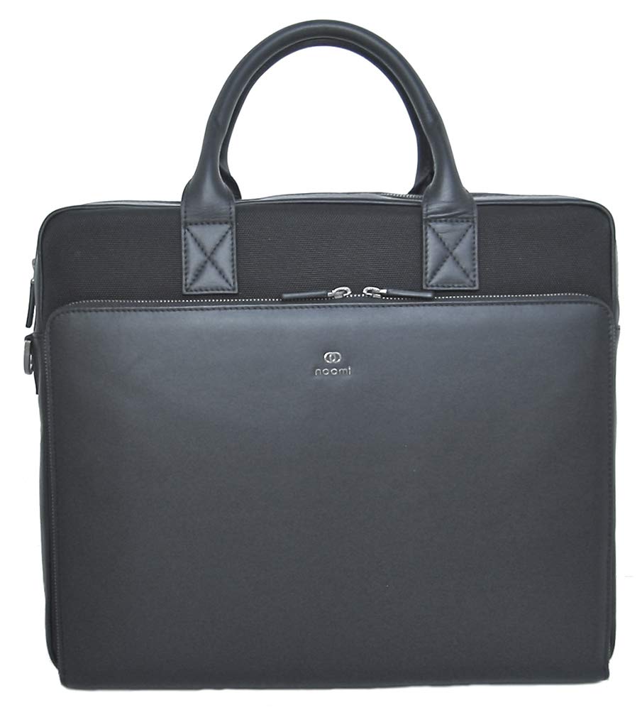 Noomi Mayfair Bag Professionelle Tasche aus echtem Leder und Leinenstoff, 44 cm, Schulranzen, 1084PT