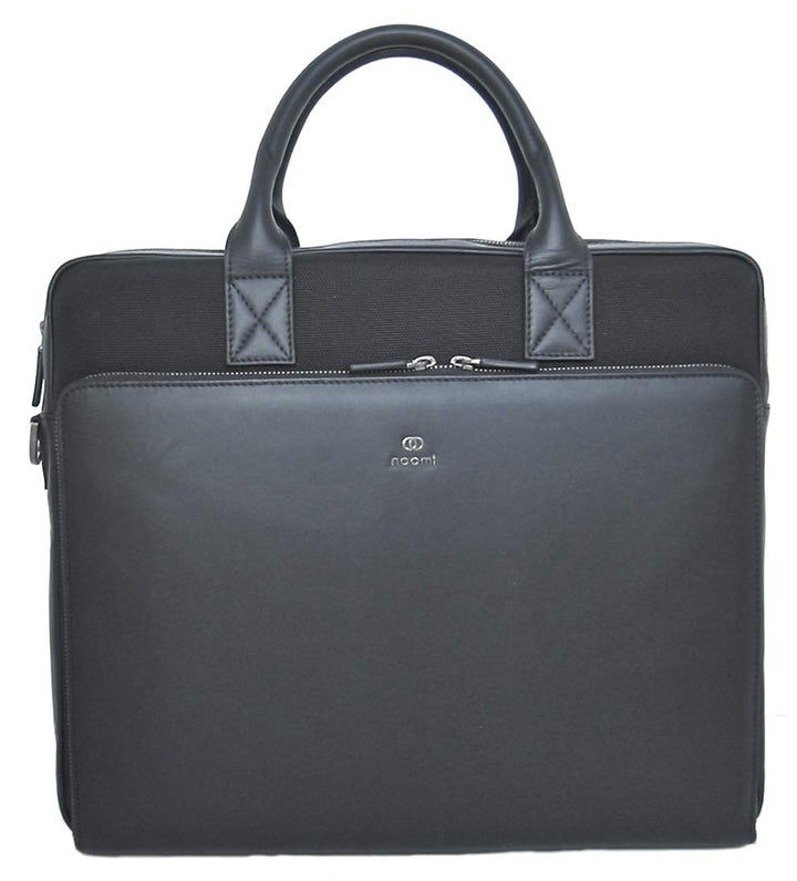 Noomi Mayfair Bag Professionelle Tasche aus echtem Leder und Leinenstoff, 44 cm, Schulranzen, 1084PT