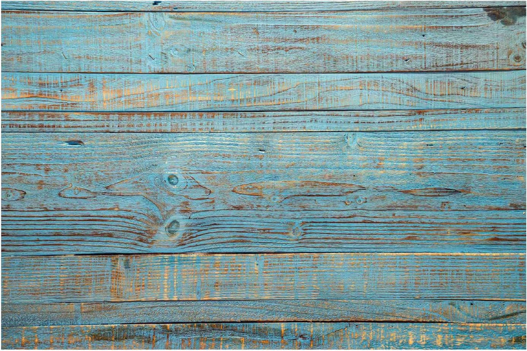 ALLboards Metallische Magnettafel BLAUES BRETT VINTAGE HOLZ 60x40cm MetalBoards Memoboard für jede A