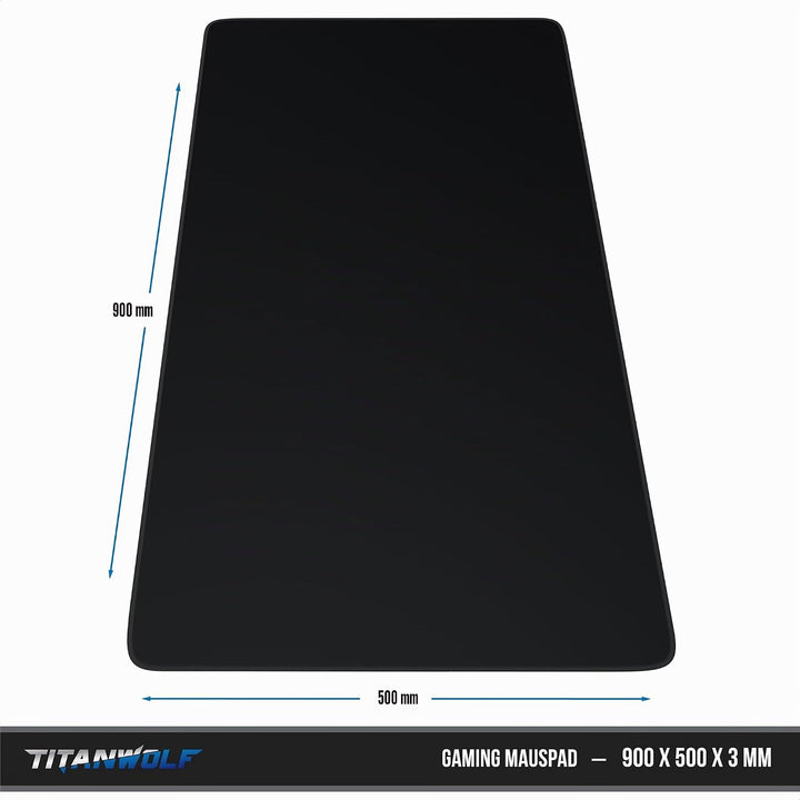 Titanwolf - XXXL Übergrösse Mauspad 1500x600mm - Gaming Mousepad Gross - 150x60 cm Tischunterlage La