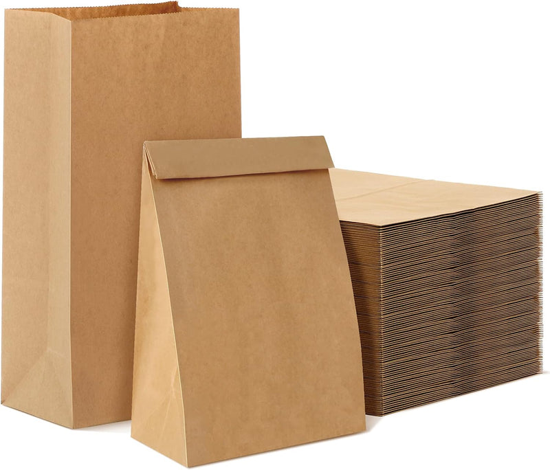 Papiertüten Gross,Papiertüten Braun (50 Stück,30,5 × 20 × 12,5 cm) Geschenktüten kraftpapier Tüten f