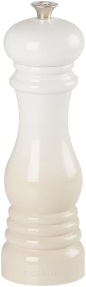 Le Creuset Pfeffermühle, ABS-Kunststoff, 6,2 x 6,2 x 20,8 cm, Keramik-Mahlwerk, Meringue, 4400121716