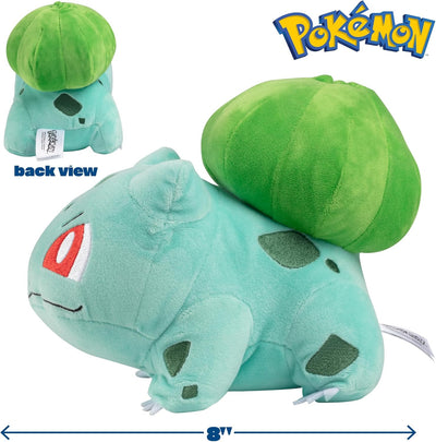 Pokémon PKW0498-20cm Plüsch - Bisasam, offizielles Plüsch Bulbasaur, Bulbasaur