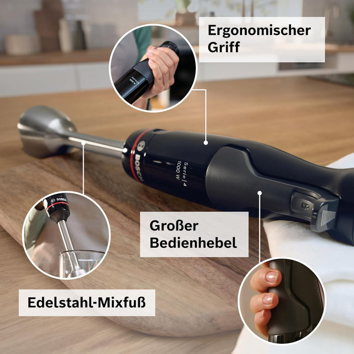 Bosch Stabmixer ErgoMaster Serie 4 MSM4B6V2, NEU, einhändig bedienbar, Vakuum-Pumpe, -Beutel, Glas-V